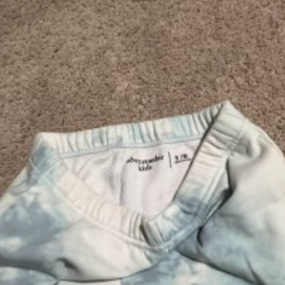 Abercrombie Kids Teal Tye Dye Wide Leg Sweatpants Size 9/10 - Picture 3 of 4